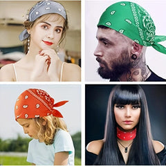 55 Square Paisley Print Scarf Bandana Headband Wrap
