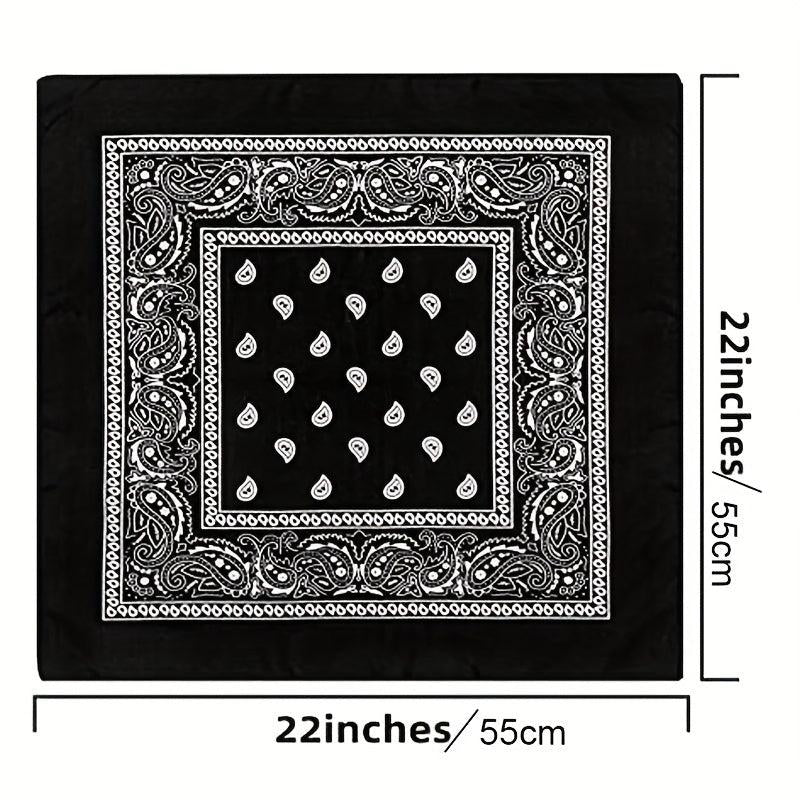 55 Square Paisley Print Scarf Bandana Headband Wrap