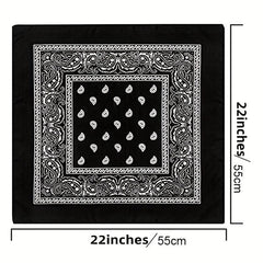 55 Square Paisley Print Scarf Bandana Headband Wrap