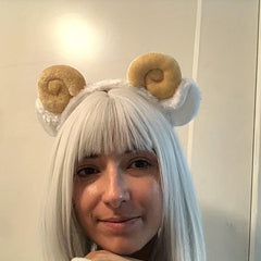 Cartoon Sheep Headband Plush Hair Band for Skincare