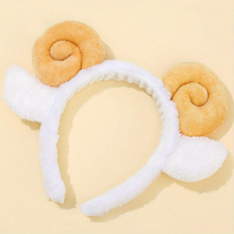 Cartoon Sheep Headband Plush Hair Band for Skincare