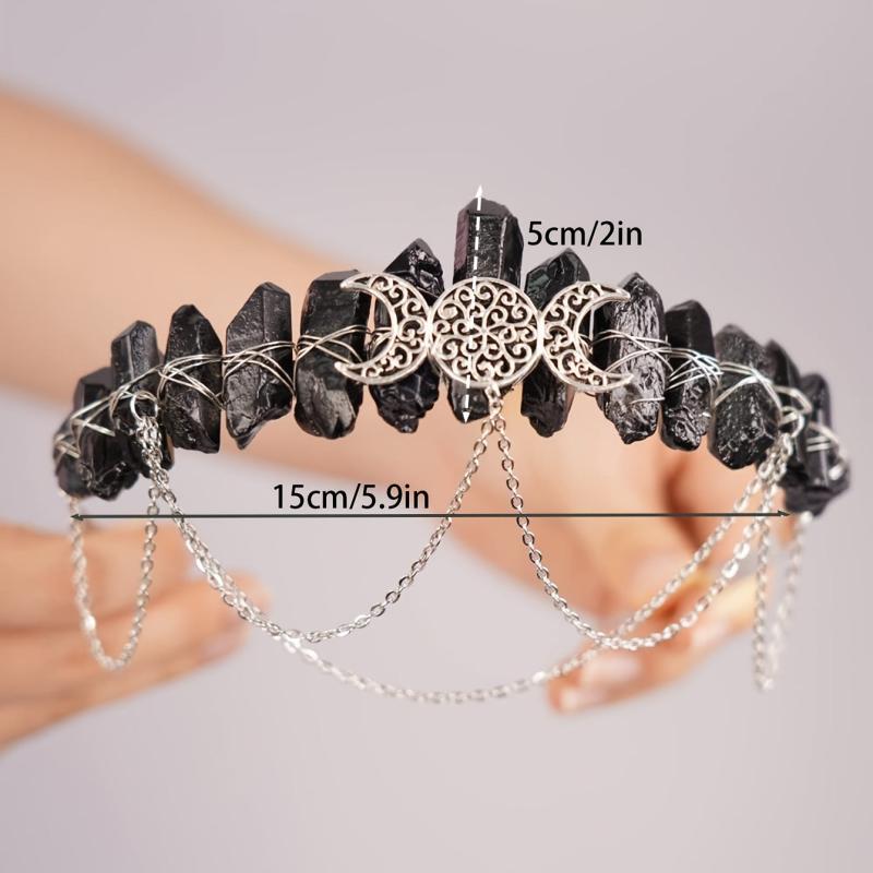 Crystal Crown Headband Quartz Boho Wedding Crown Photoshoot Tiara