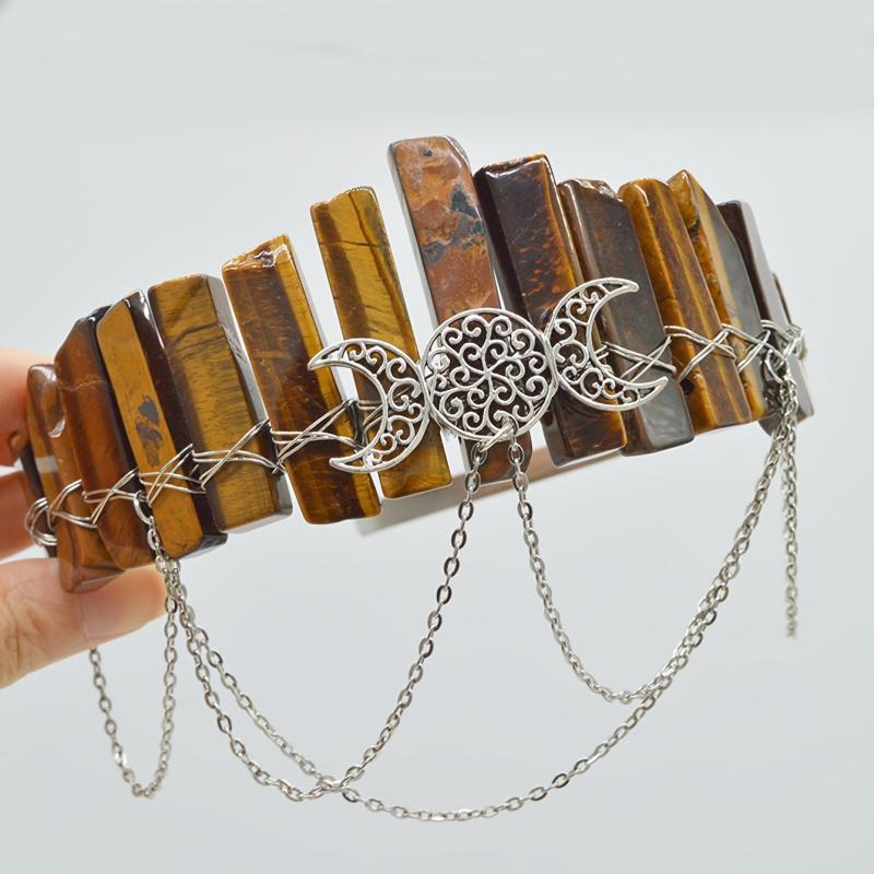 Crystal Crown Headband Quartz Boho Wedding Crown Photoshoot Tiara