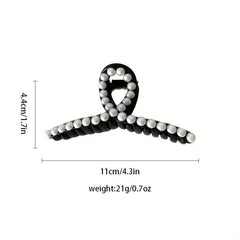Faux Pearl Large Hair Claw Shark Claw Head Jewelry Hair Accessories For Women