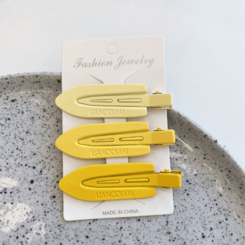 3pcs Solid Duck Billed Hair Clip Hair Accessories