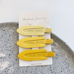 3pcs Solid Duck Billed Hair Clip Hair Accessories