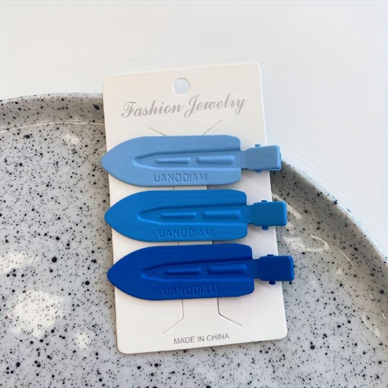 3pcs Solid Duck Billed Hair Clip Hair Accessories