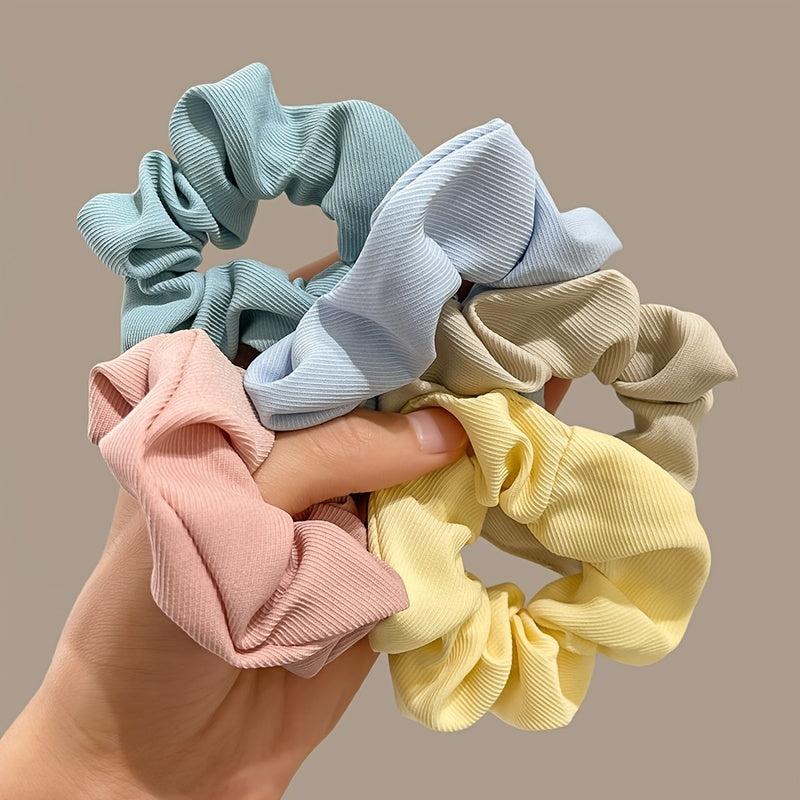 5pcs Scrunchies Rings Ponytail Hair For Girls Ties Ropes Bands Elastic Women