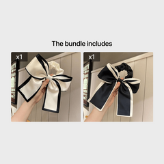 Summer Bow Hair Ring Women's And Streamer Big Hair Ring Hair Accessories