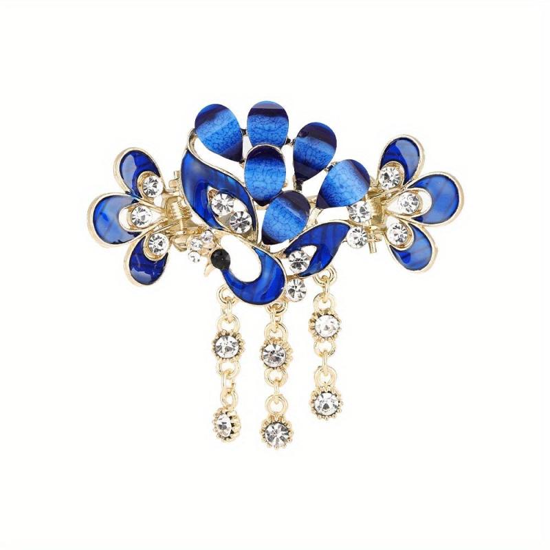 Crystal Rhinestone Butterfly Tassel Hair Clip