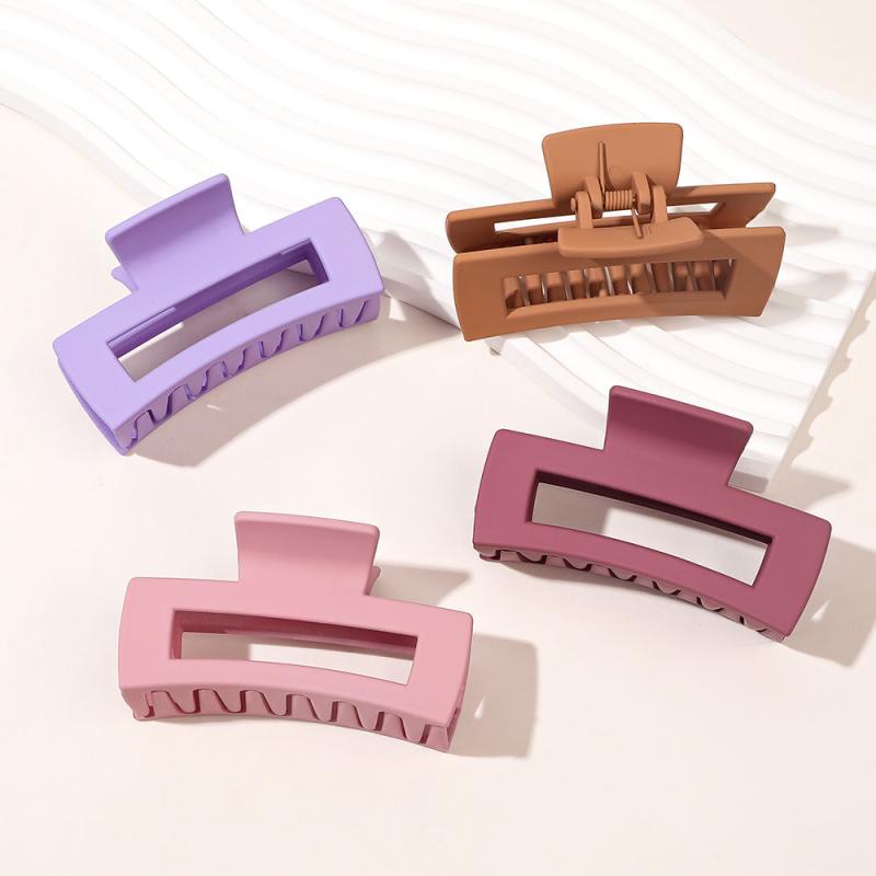 4pcs Matte Hair Claw Clips Medium Size Hair Clamps for Thick Hair