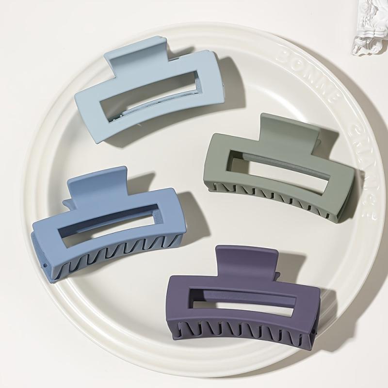 4pcs Matte Hair Claw Clips Medium Size Hair Clamps for Thick Hair