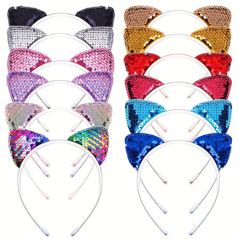 Gradient Holographic Cat Ears Headband