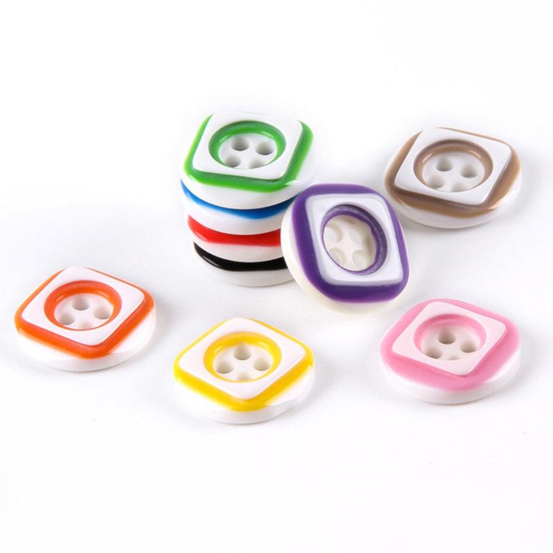 30pcs Resin Round Square Button Accessory Set for Girls