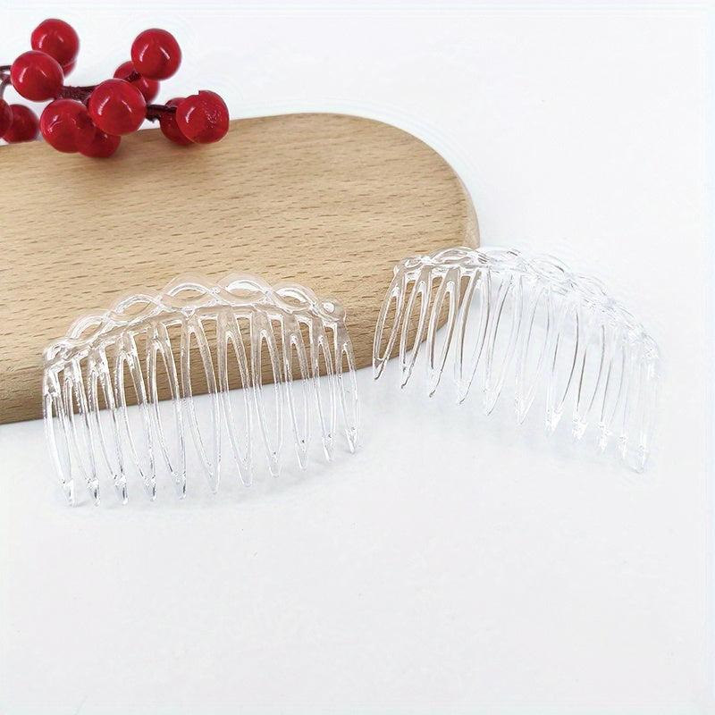 2pcs Solid Hair Comb Vintage Hair Pin Hair Bun Maker Non Slip Styling Tool