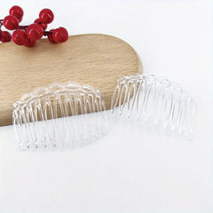 2pcs Solid Hair Comb Vintage Hair Pin Hair Bun Maker Non Slip Styling Tool