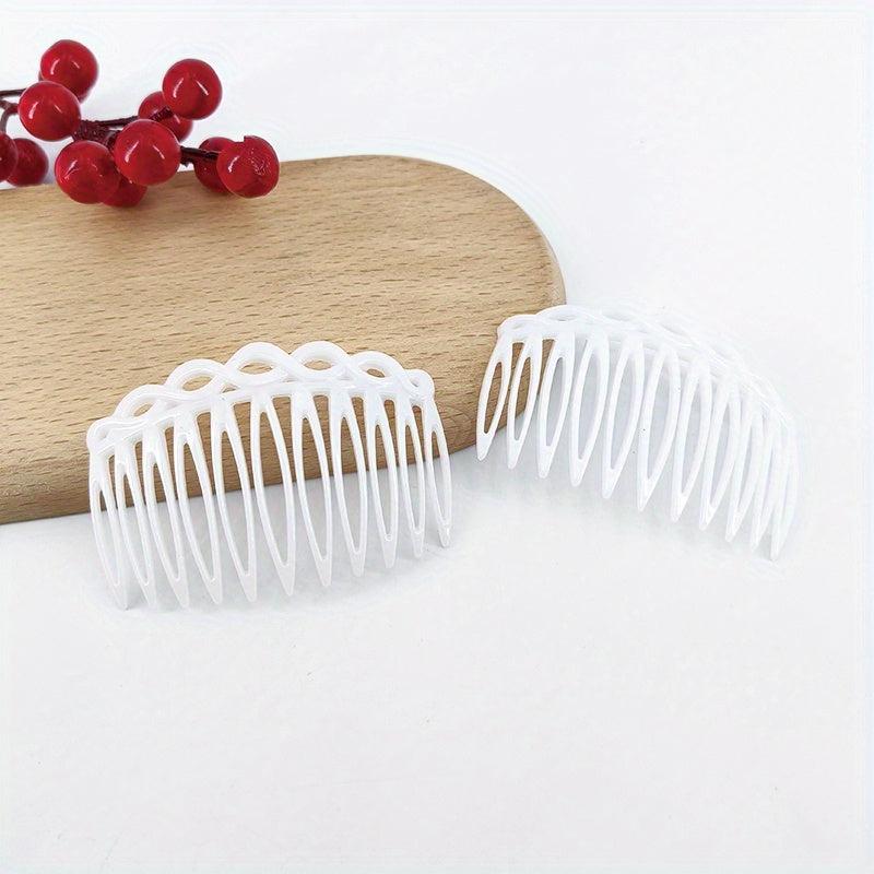 2pcs Solid Hair Comb Vintage Hair Pin Hair Bun Maker Non Slip Styling Tool