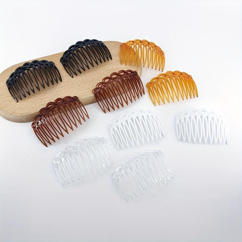 2pcs Solid Hair Comb Vintage Hair Pin Hair Bun Maker Non Slip Styling Tool