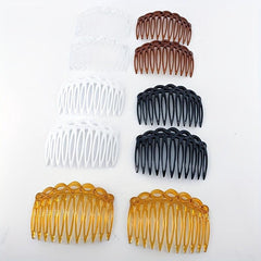 2pcs Solid Hair Comb Vintage Hair Pin Hair Bun Maker Non Slip Styling Tool