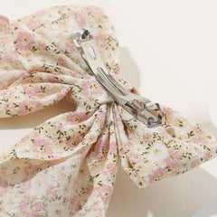 2PCS Romantic Bowknot Hair Clip Floral Barrette Hair Accessories