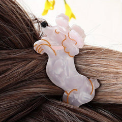 Acrylic Brown Dog Hair Clip Non-slip Large Shark Claw Hair Accessories