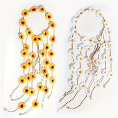 Hippie Sunflower Hairband Floral Crown Boho Headdress Headpiece