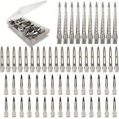 60Pcs Silvery Metal Duck Billed Hair Clips Women Styling Salon Accessories