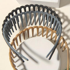 Colorful Matte Head Hoop Toothed Headband Hair Accessories