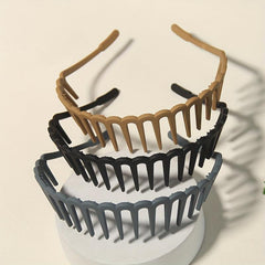 Colorful Matte Head Hoop Toothed Headband Hair Accessories