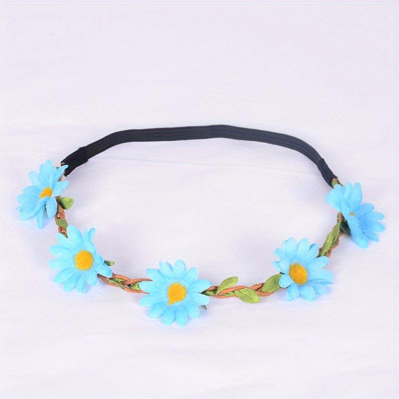 7pcs Flower Headband Women's Floral Hair Band Vacation Wreath Hair Accessories