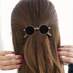 Golden Metal Hairpin Hair Clips Sunglasses Shape Hair Barrettes Hair Accessories