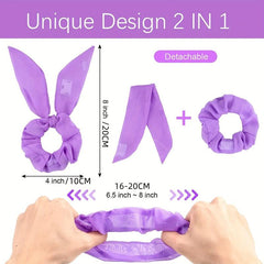 Glitter Neon LED Scrunchie Bow Hair Tie Halloween Accessory