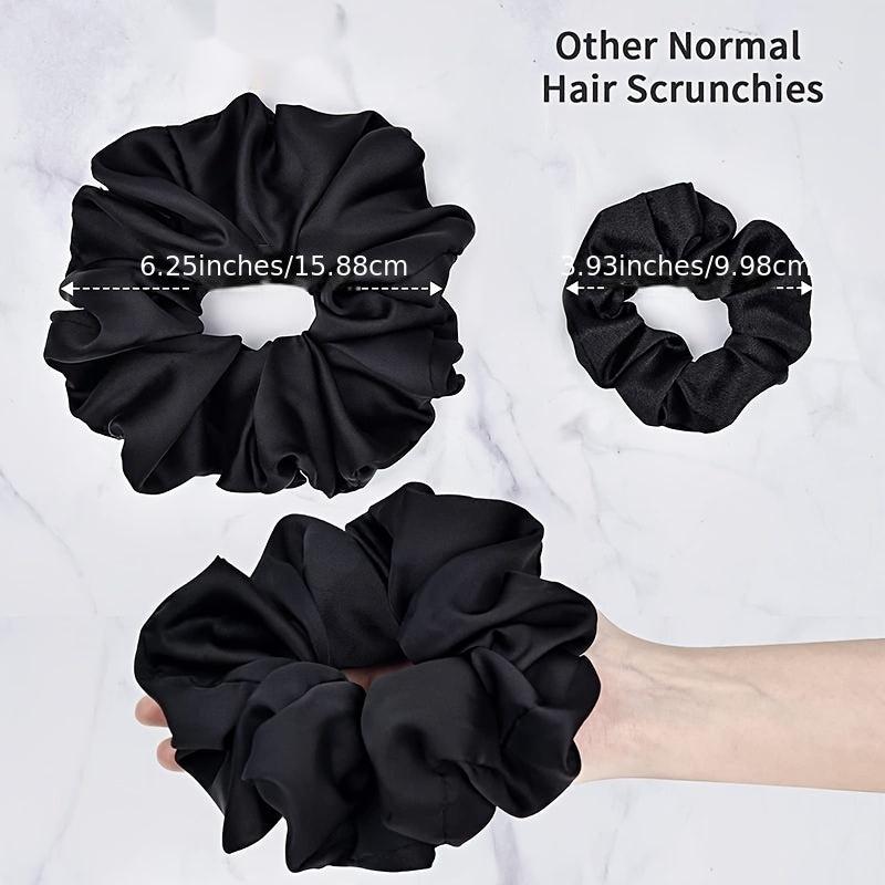 3pcs Large Silk Scrunchies Hair Tie Satin Hair Rope Elastic Ponytail Holder