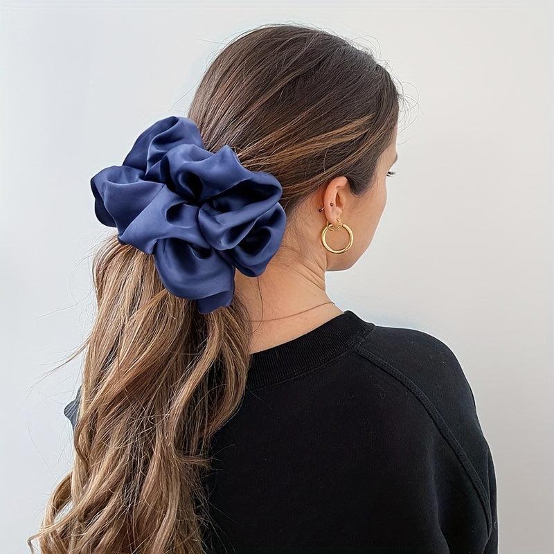 3pcs Large Silk Scrunchies Hair Tie Satin Hair Rope Elastic Ponytail Holder