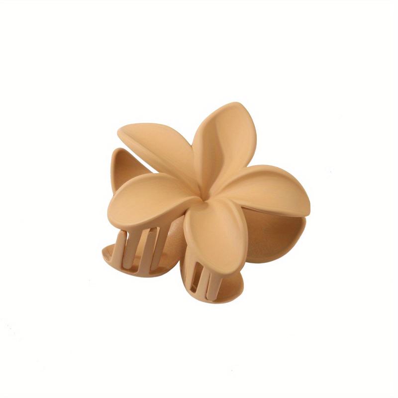 Matte Flower Shape Hair Claw Solid Shark Claw Ponytail Holder Hair Accessories