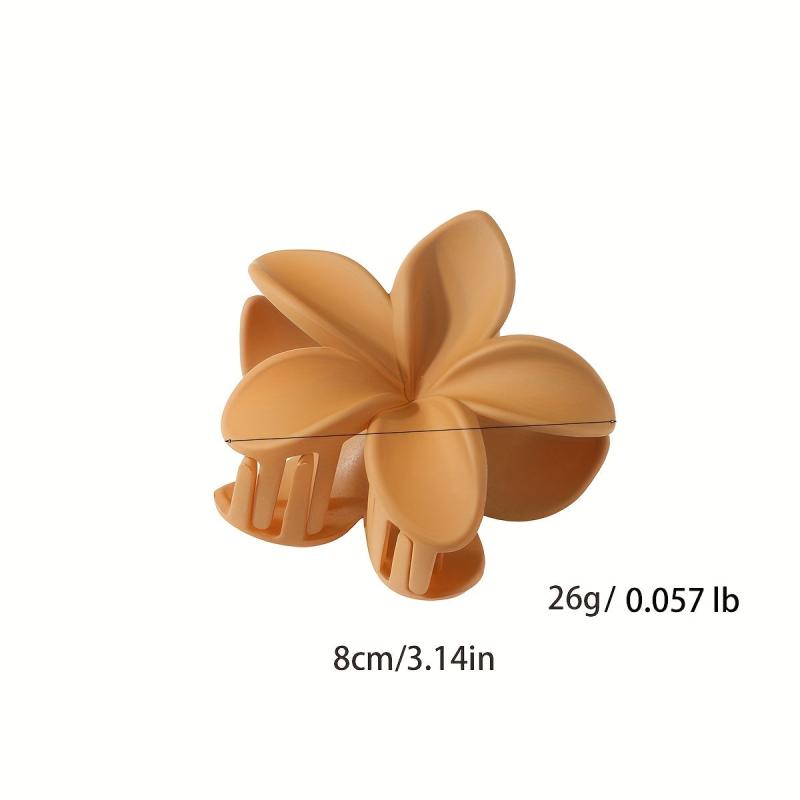 Matte Flower Shape Hair Claw Solid Shark Claw Ponytail Holder Hair Accessories