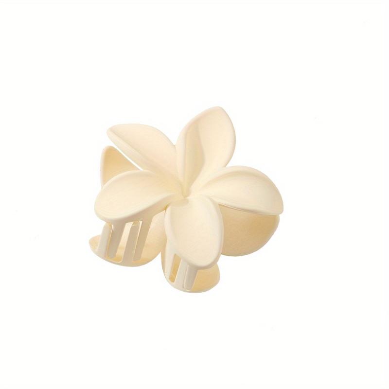 Matte Flower Shape Hair Claw Solid Shark Claw Ponytail Holder Hair Accessories