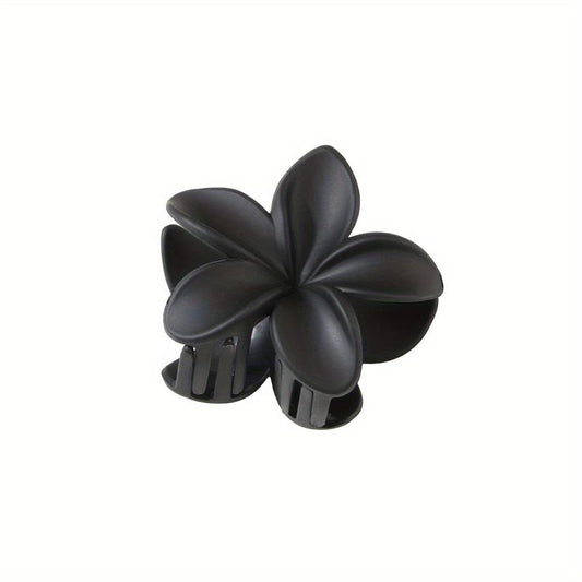 Matte Flower Shape Hair Claw Solid Shark Claw Ponytail Holder Hair Accessories