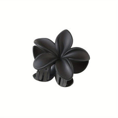 Matte Flower Shape Hair Claw Solid Shark Claw Ponytail Holder Hair Accessories