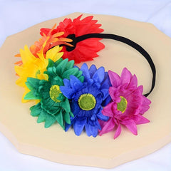LGBT Rainbow Flower Headband, Pride Month Accessory