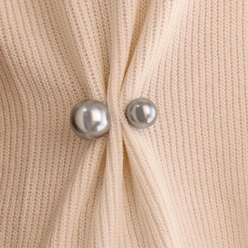 Women's Faux Pearl Brooch Pin for Coat Suit Buckle Pin