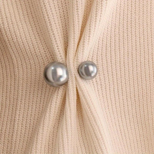 Women's Faux Pearl Brooch Pin for Coat Suit Buckle Pin