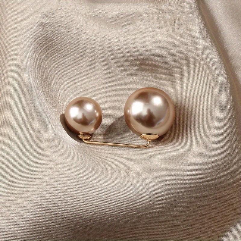 Women's Faux Pearl Brooch Pin for Coat Suit Buckle Pin