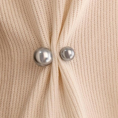 Women's Faux Pearl Brooch Pin for Coat Suit Buckle Pin
