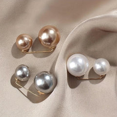 Women's Faux Pearl Brooch Pin for Coat Suit Buckle Pin