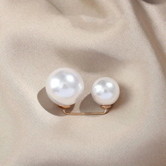 Women's Faux Pearl Brooch Pin for Coat Suit Buckle Pin