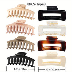 8pcs 16pcs Matte Hair Claw Clips Strong Hold Vintage Jaw Clips