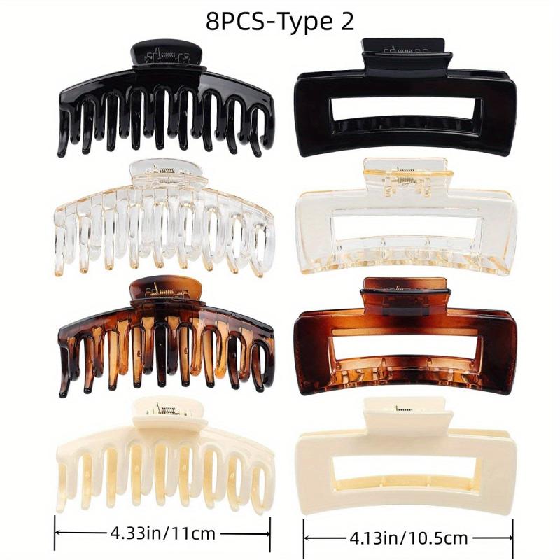 8pcs 16pcs Matte Hair Claw Clips Strong Hold Vintage Jaw Clips