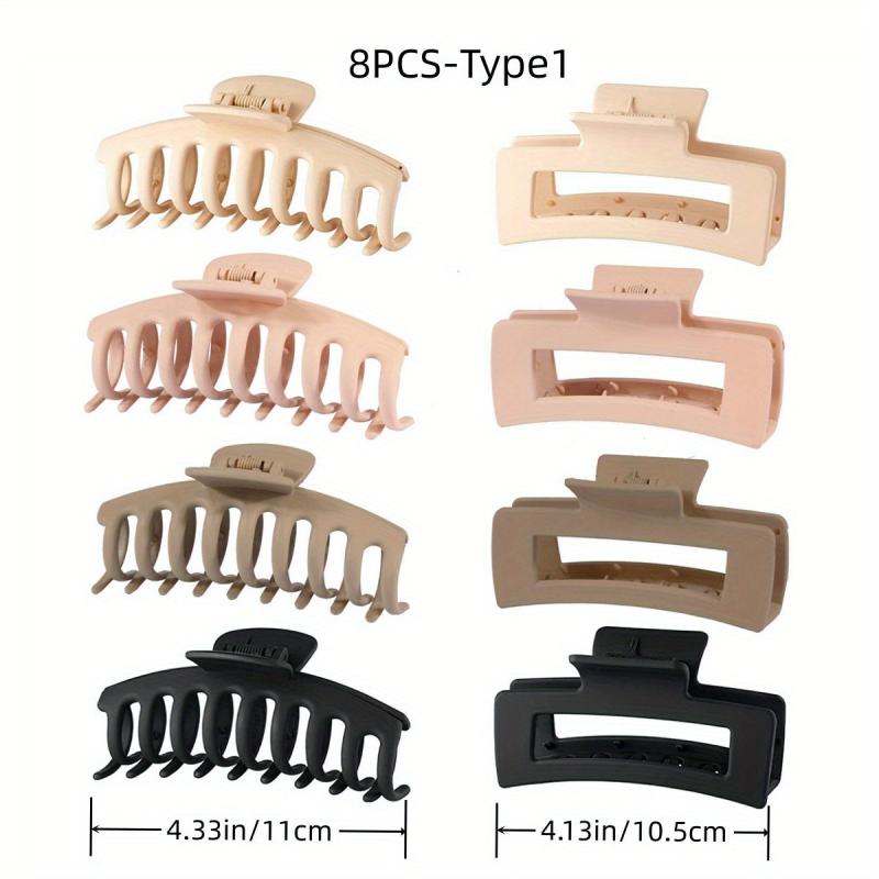 8pcs 16pcs Matte Hair Claw Clips Strong Hold Vintage Jaw Clips