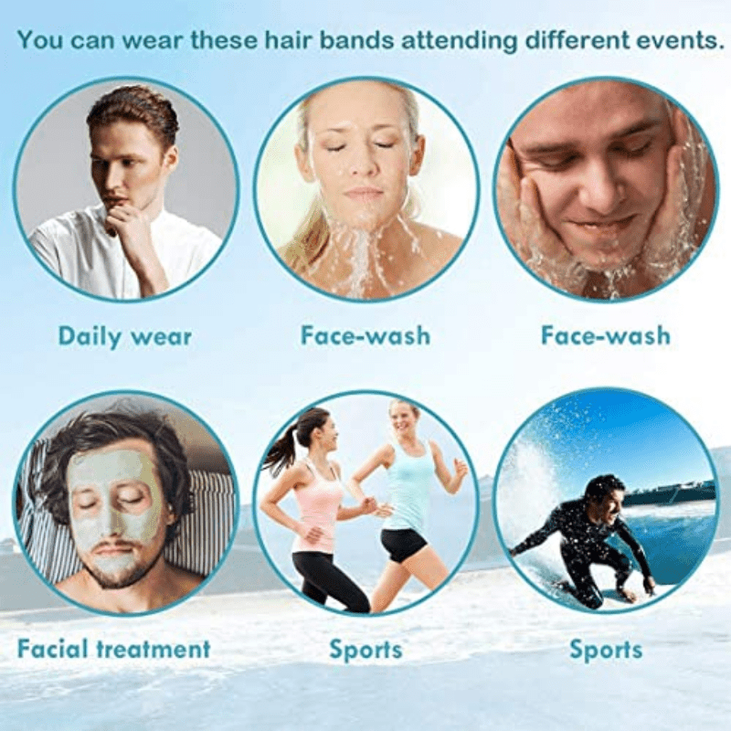 6 Metal Wavy Hairband Spring Hair Hoop Sports Headbands